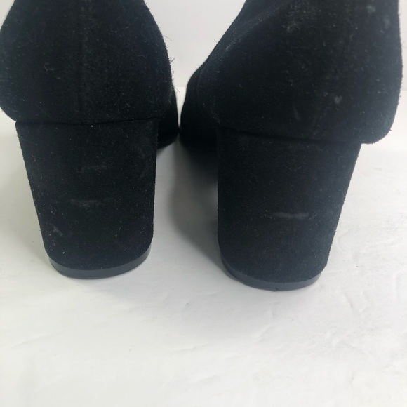 Franco Sarto Ankle Suede Black Block Boots #9 - Picture 5 of 9